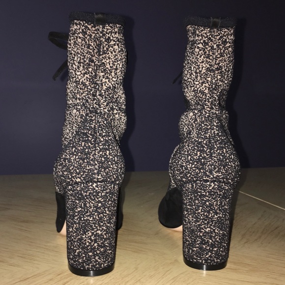 Gianvito Rossi Black Knit Lace Up Booties Size 6 - Picture 6 of 12